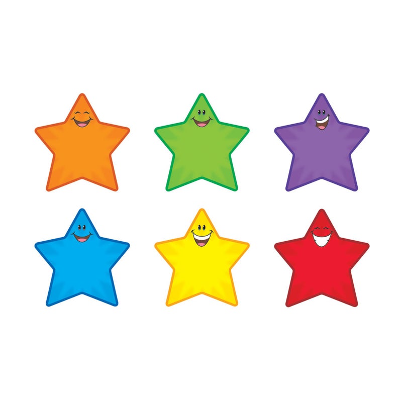 TREND ENTERPRISES Accents, Star Smiles Classic, 5-1/2-Inch Tall, 36/Pack, Multi (TEPT10907) - Image 1
